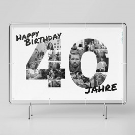 Geburtstagsbanner Lässig 40. Geburtstag