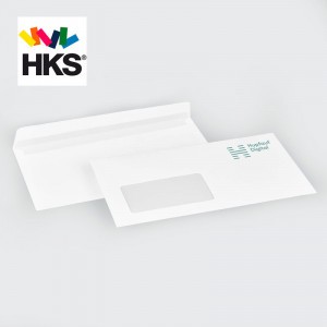 Briefumschlag Kuvert mit Fenster in Sonderfarbe HKS