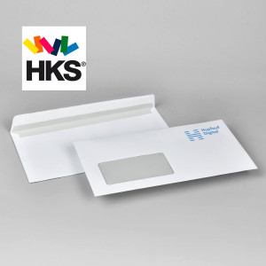 Briefumschlag Kuvert mit Fenster in Sonderfarbe HKS