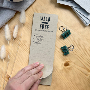 Einkaufsliste Block Graspapier