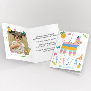 Kinder Einladungskarte mit Partymotiv Fiesta