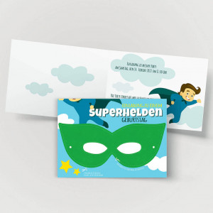 Einladungskarte Superhelden Geburtstag