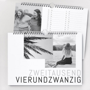 Fotokalender in A3-Format in Monochrom