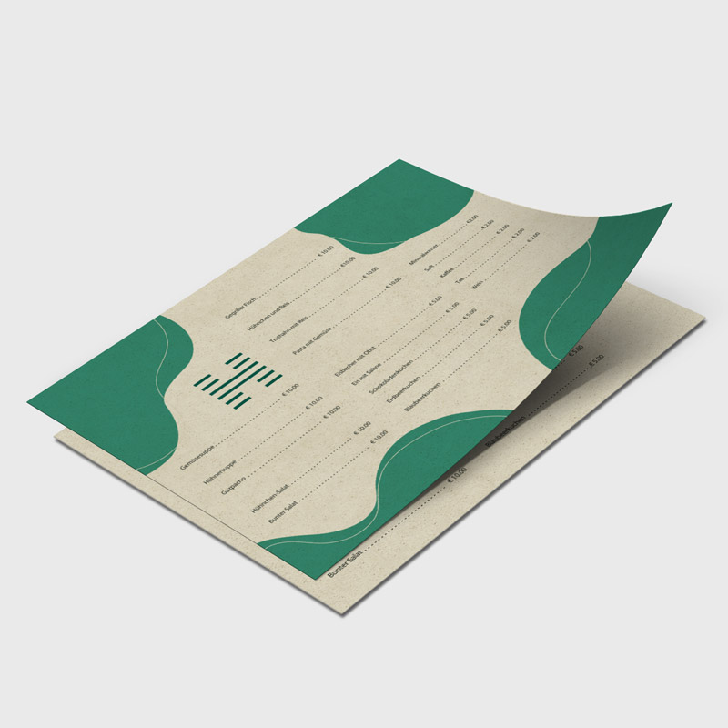 Tischset / Tablettaufleger Graspapier bedruckt