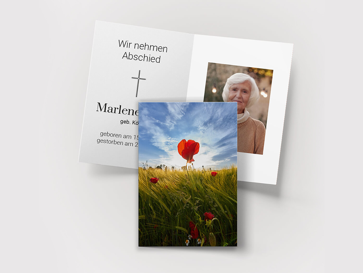 Bild von einem Trauerkarten Muster